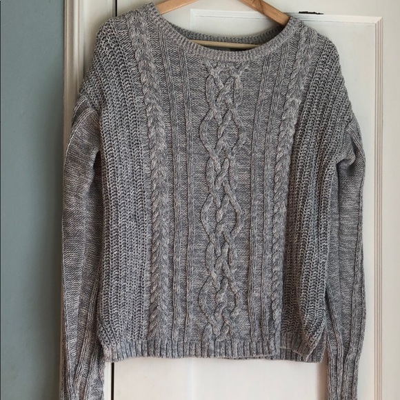 Old Navy - cable knit sweater, light gray, size M - Picture 1 of 4
